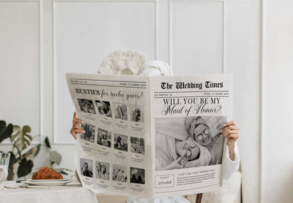 Bridesmaid Proposal Newspaper