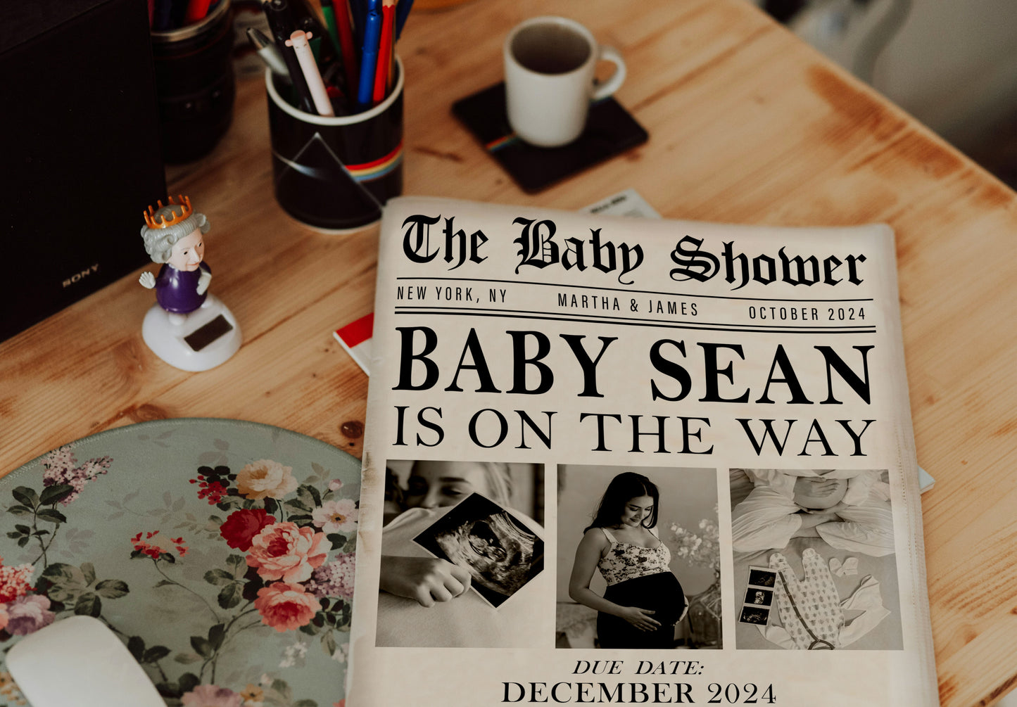 Newspaper Baby Shower