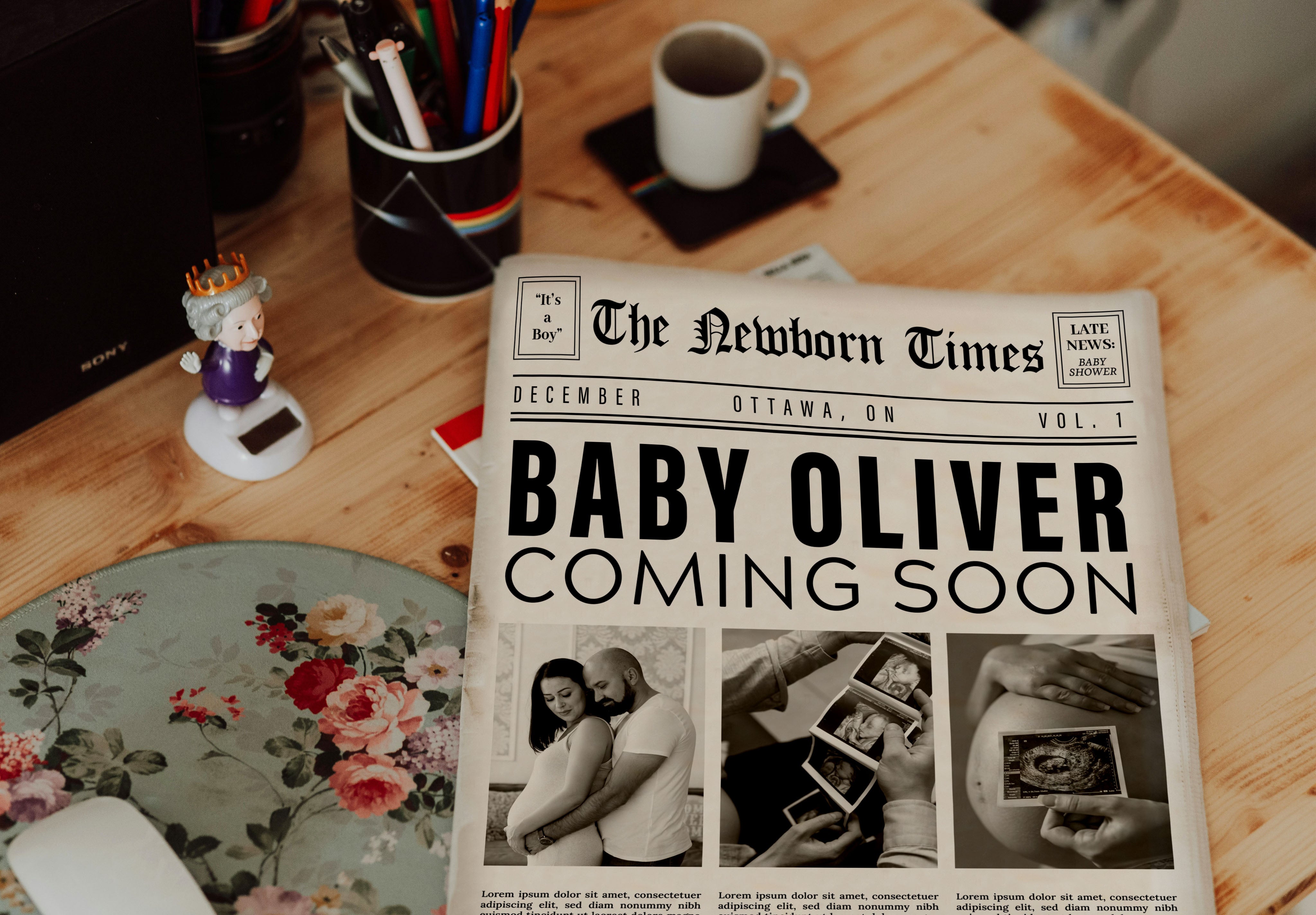 Newspaper Baby Shower
