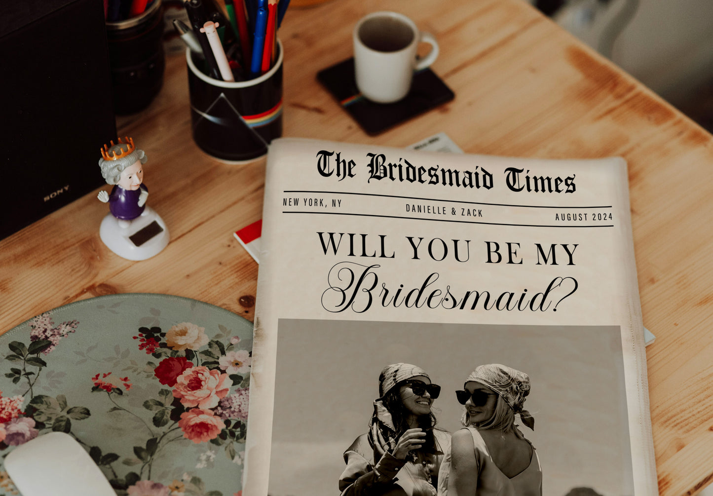 Bridesmaid Proposal Newspaper