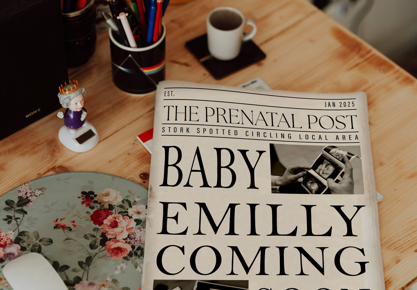 Newspaper Baby Announcement