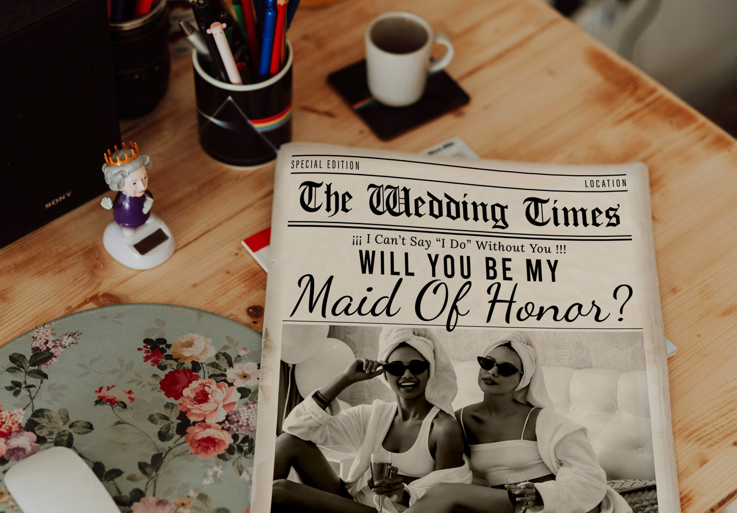Bridesmaid Proposal Newspaper