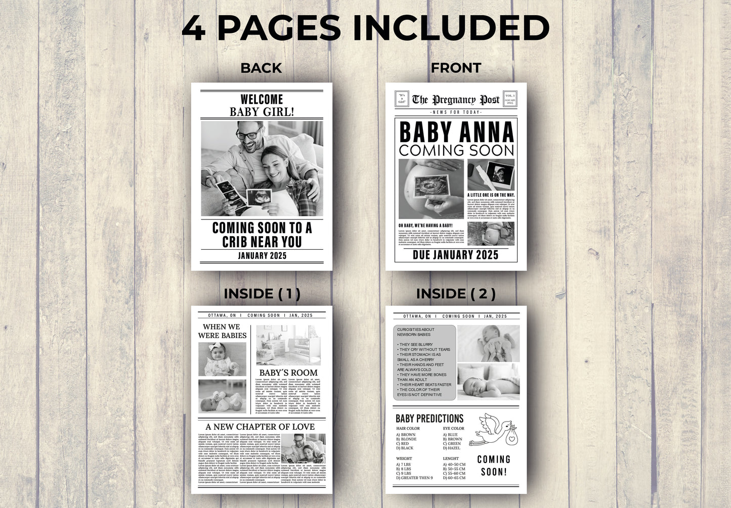 Newspaper Baby Announcement