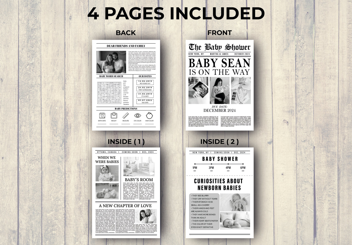 Newspaper Baby Shower