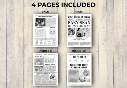 Newspaper Baby Shower