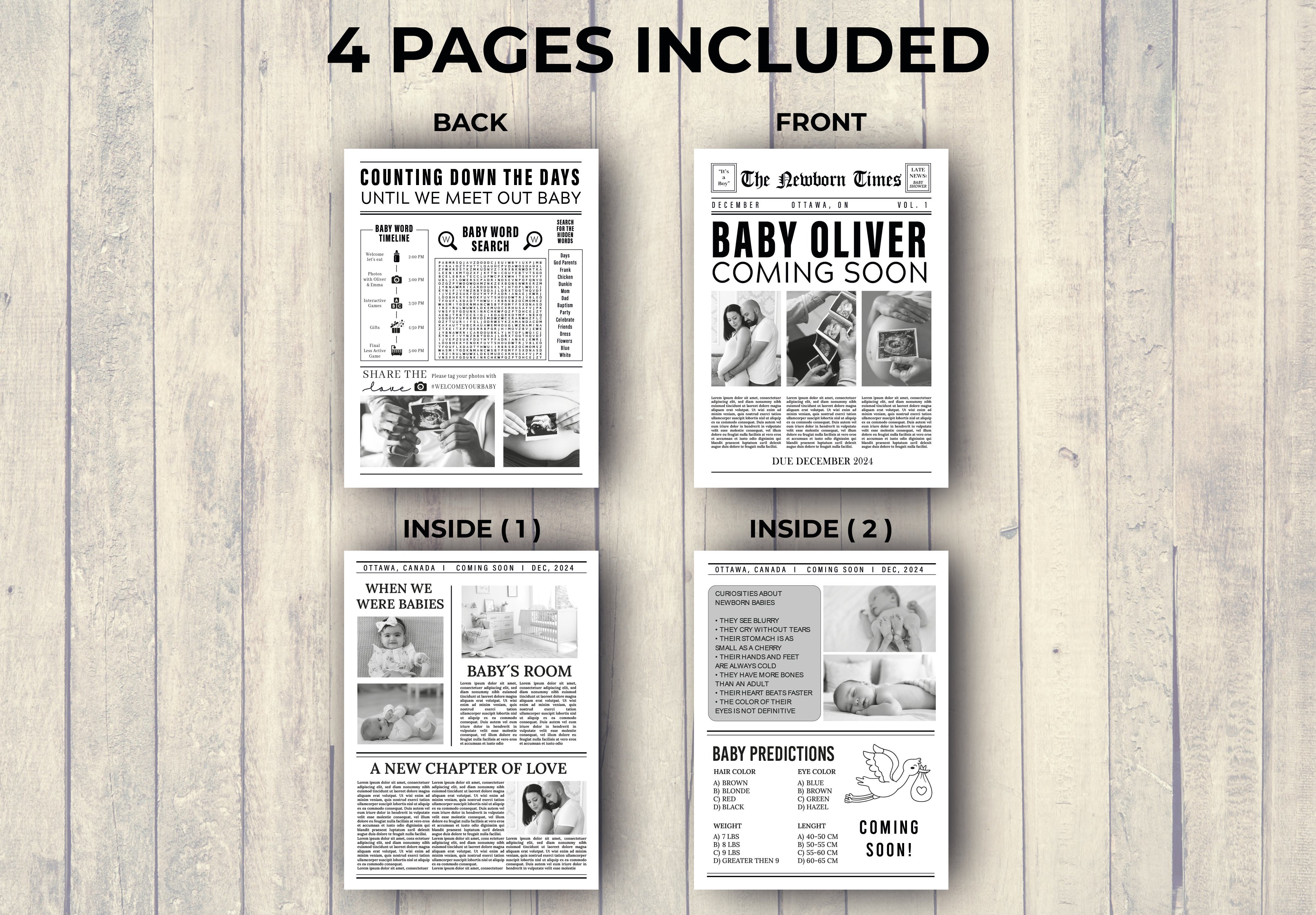 Newspaper Baby Shower
