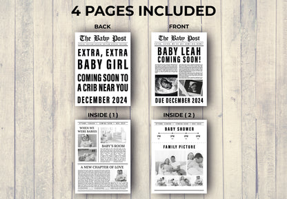 Newspaper Baby Announcement