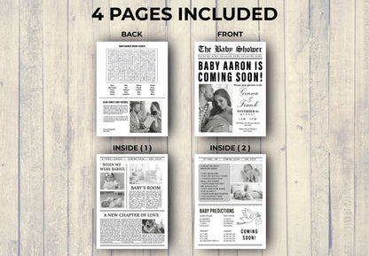 Newspaper Baby Shower