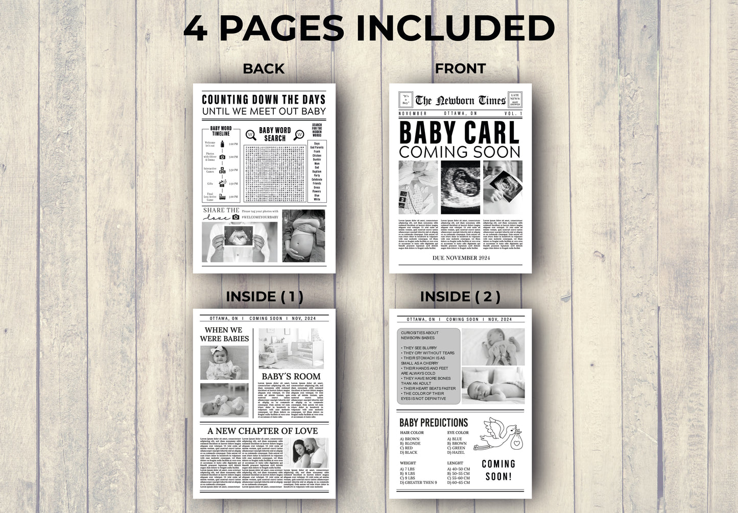 Newspaper Baby Shower