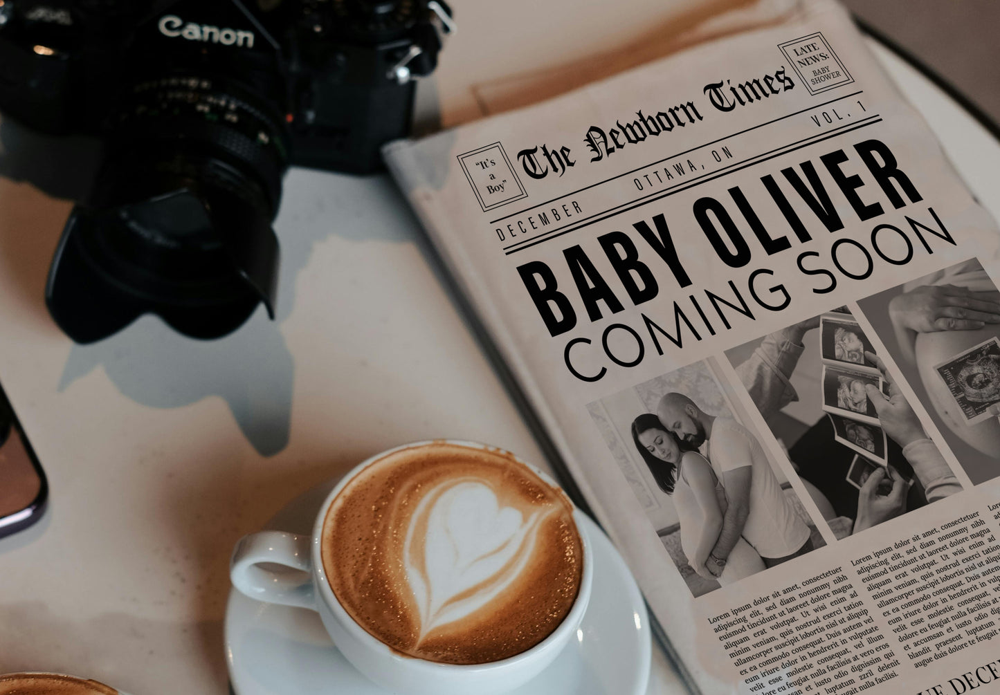 Newspaper Baby Shower