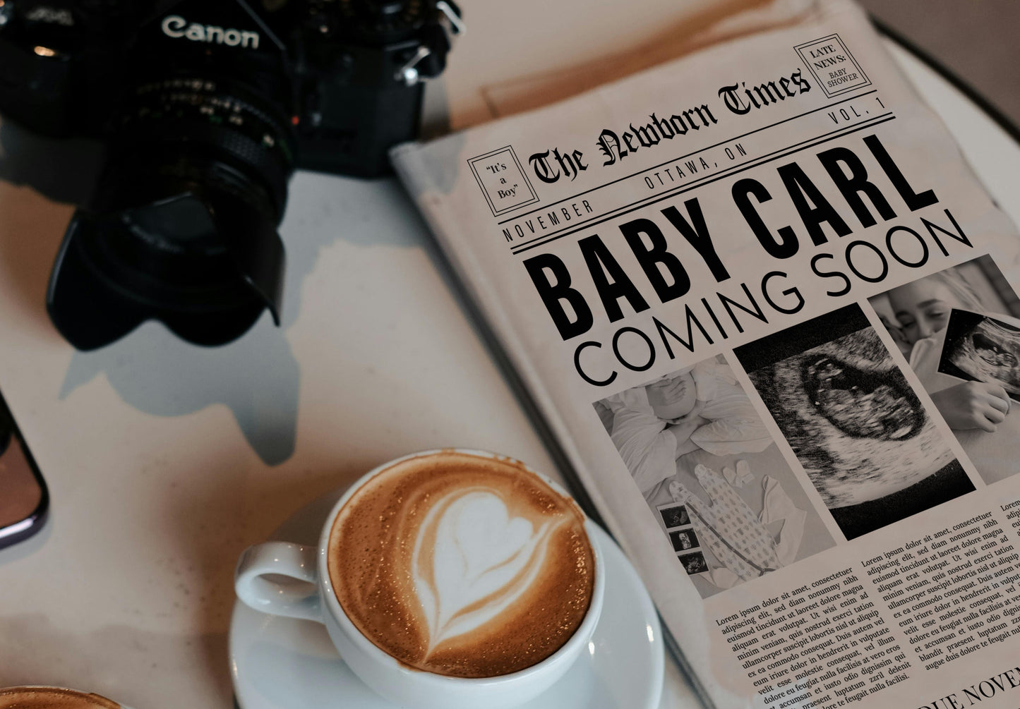 Newspaper Baby Shower