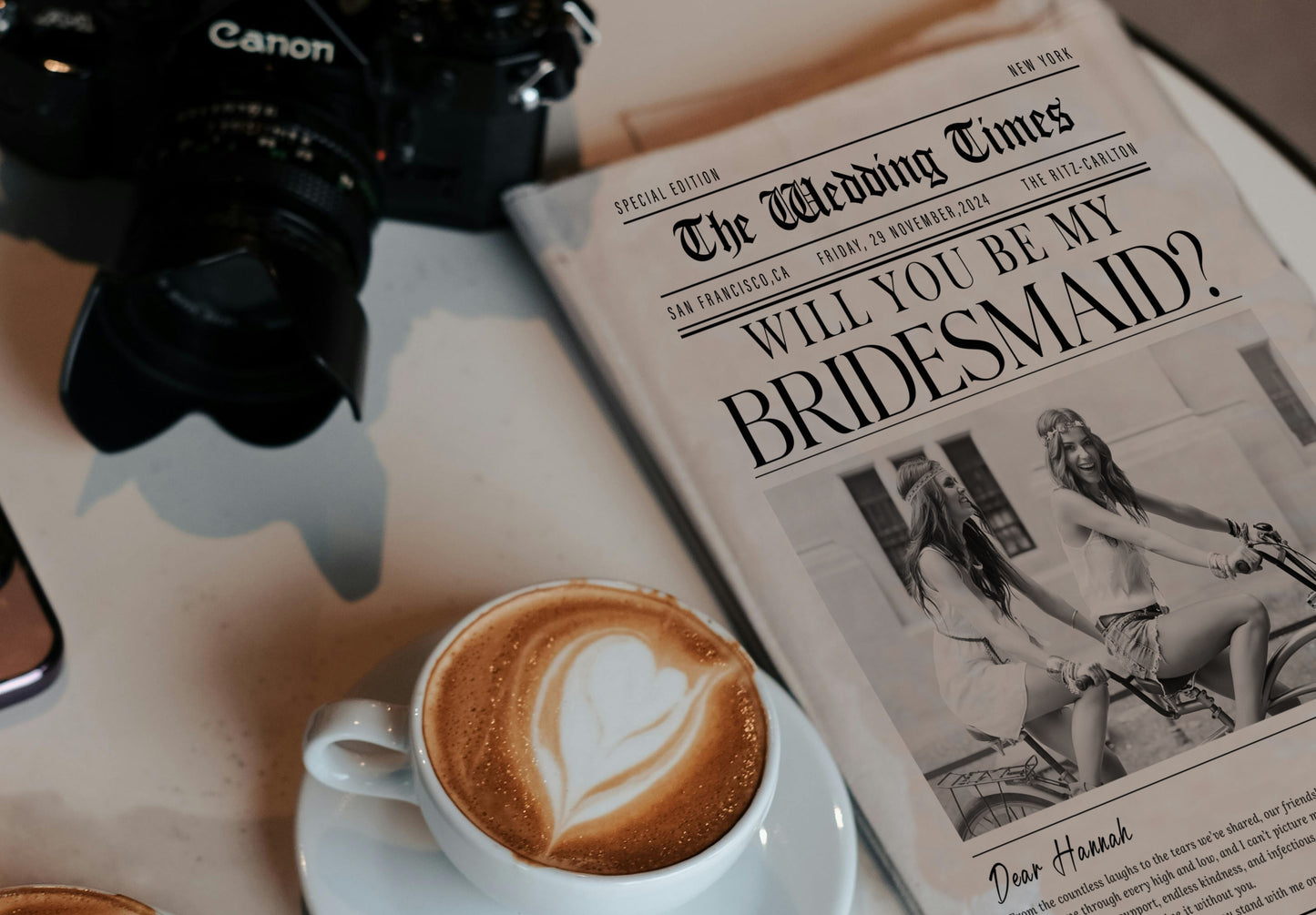 Bridesmaid Proposal Newspaper
