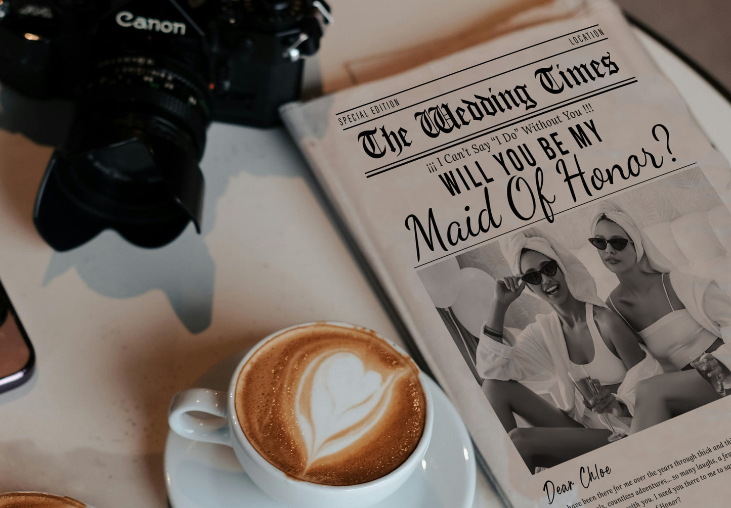 Bridesmaid Proposal Newspaper