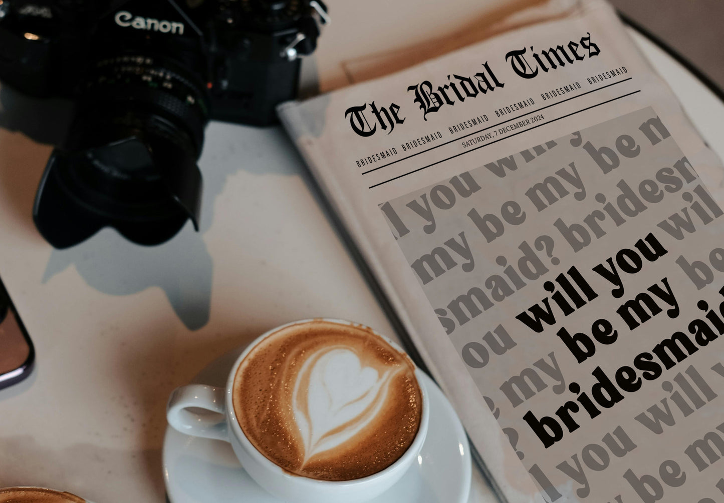 Bridesmaid Proposal Newspaper