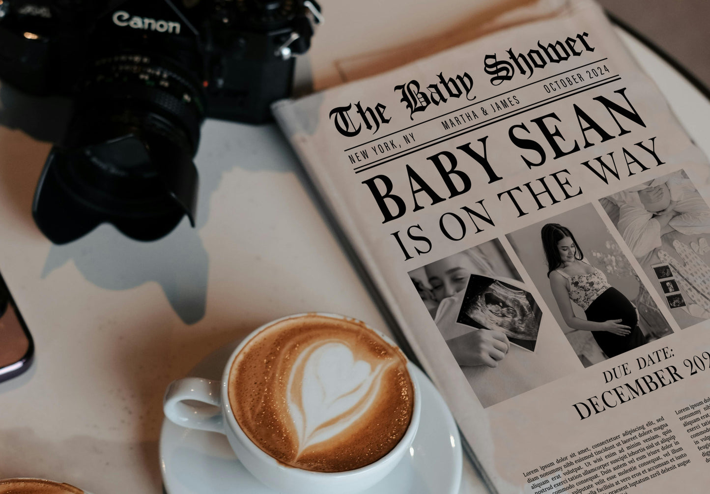 Newspaper Baby Shower