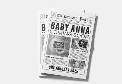 Newspaper Baby Announcement