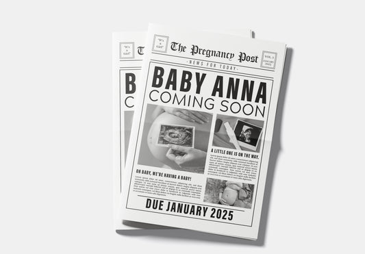 Newspaper Baby Announcement