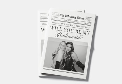 Bridesmaid Proposal Newspaper