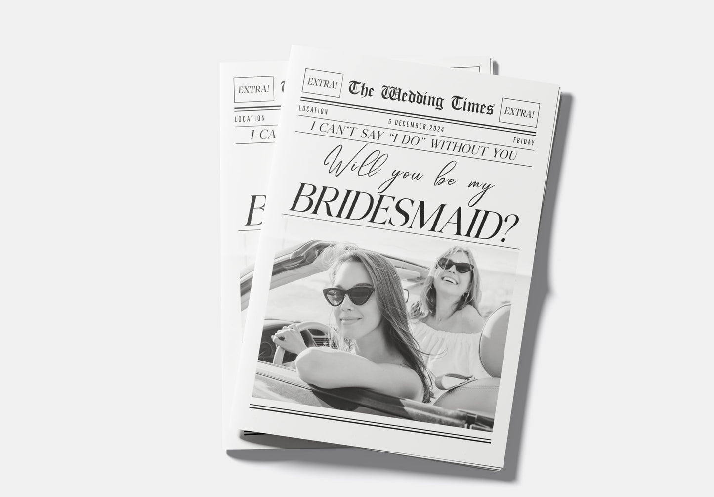 Bridesmaid Proposal Newspaper
