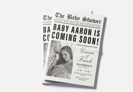 Newspaper Baby Shower