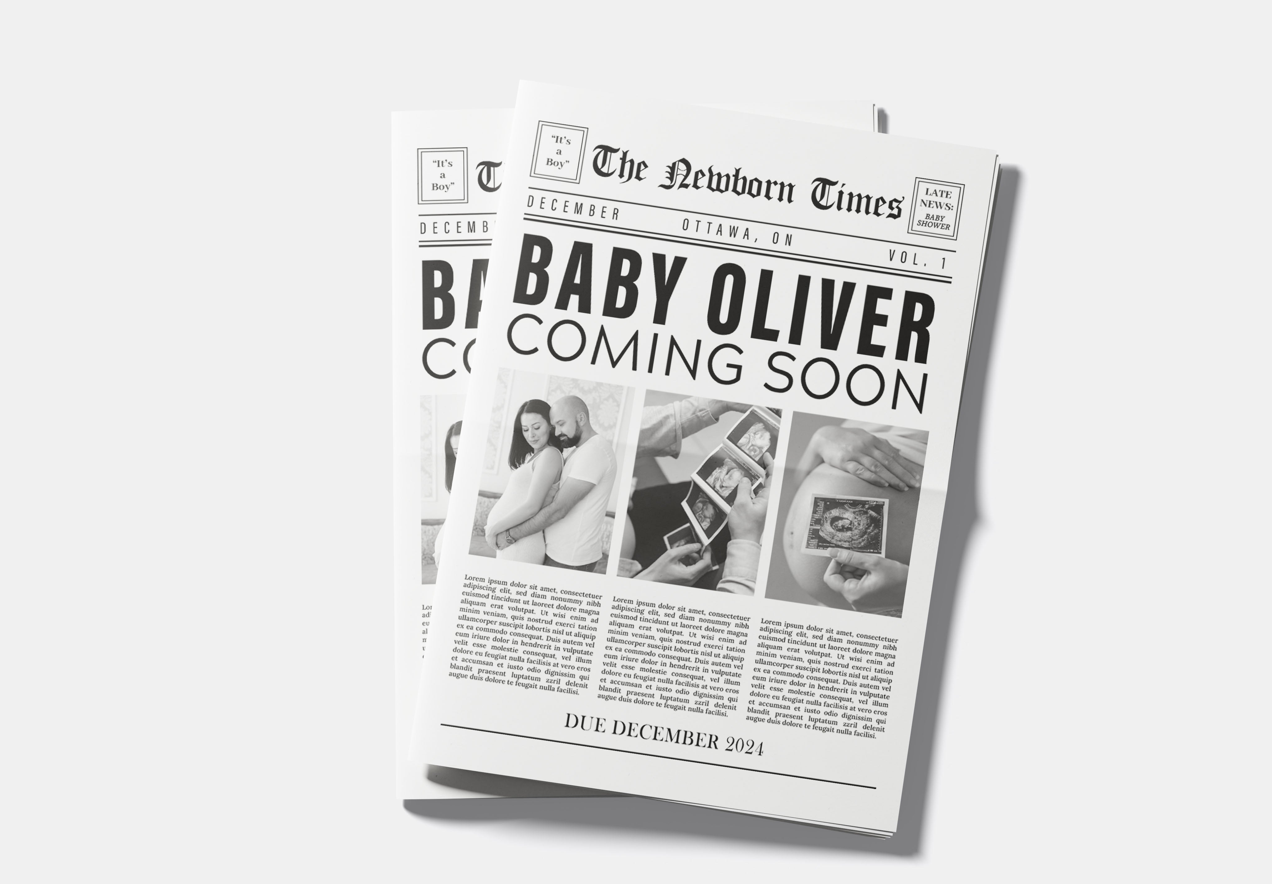 Newspaper Baby Shower