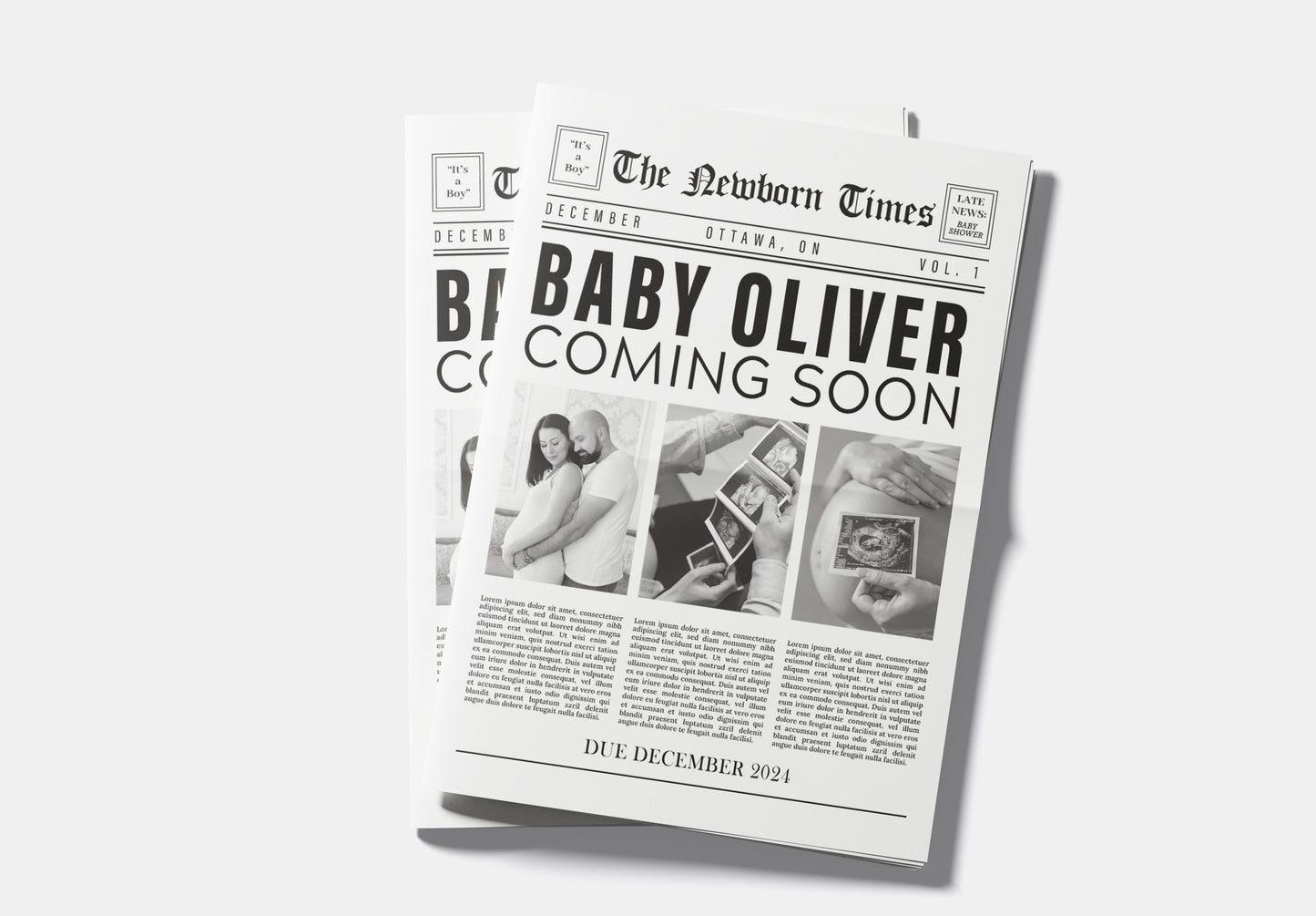 Newspaper Baby Shower