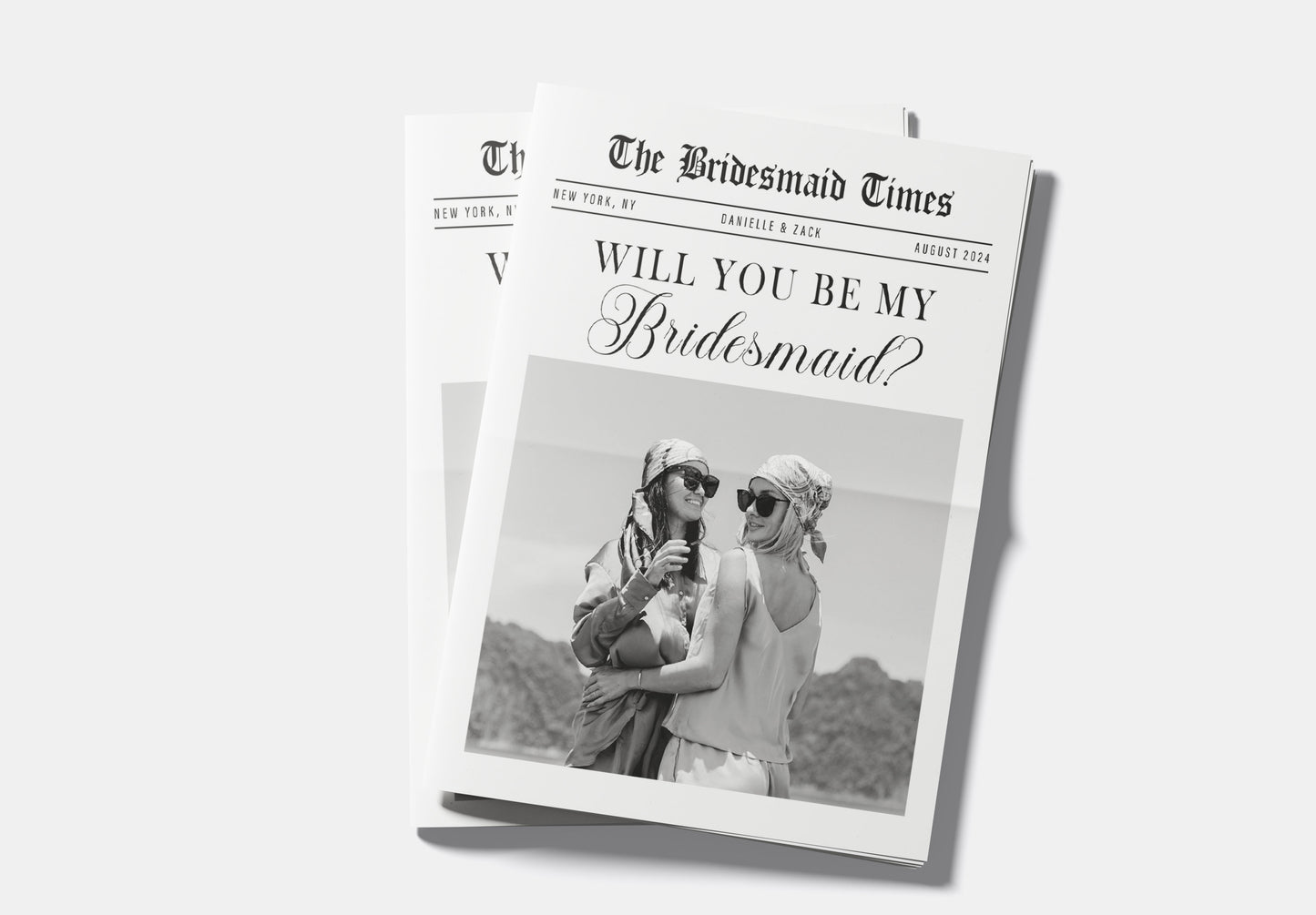 Bridesmaid Proposal Newspaper
