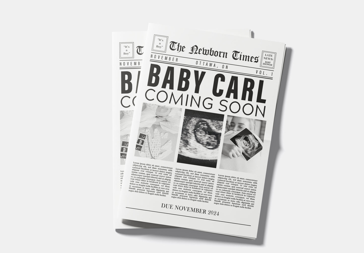 Newspaper Baby Shower