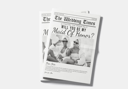 Bridesmaid Proposal Newspaper