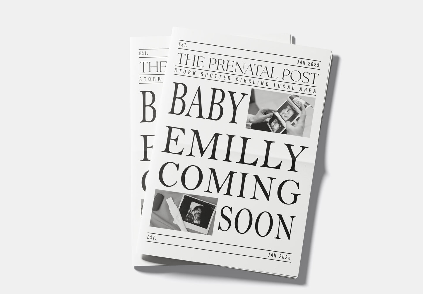 Newspaper Baby Announcement