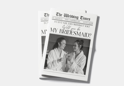 Bridesmaid Proposal Newspaper