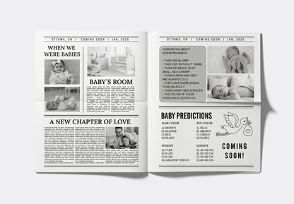 Newspaper Baby Announcement
