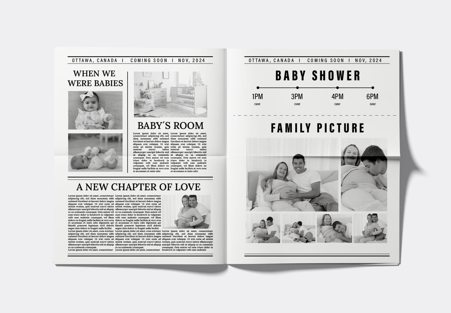 Newspaper Baby Announcement