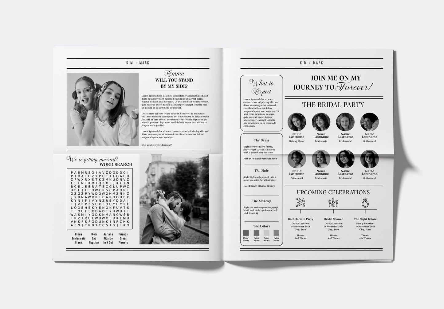 Bridesmaid Proposal Newspaper