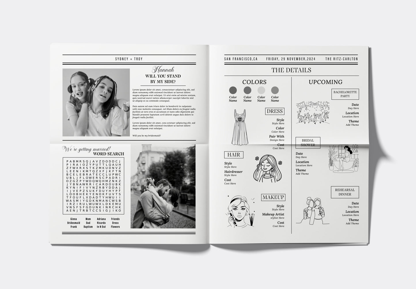 Bridesmaid Proposal Newspaper