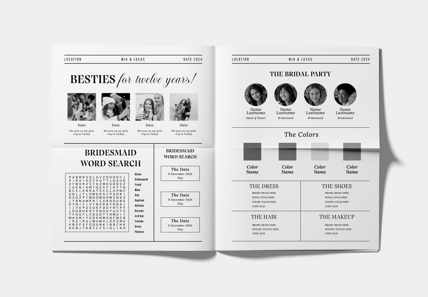 Bridesmaid Proposal Newspaper