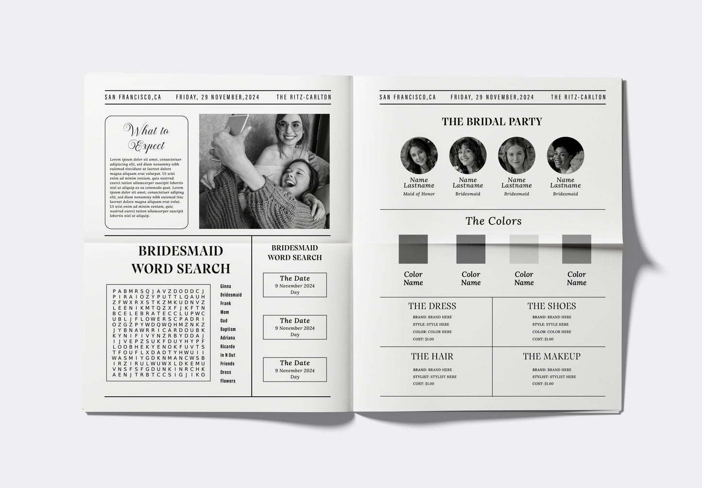 Bridesmaid Proposal Newspaper