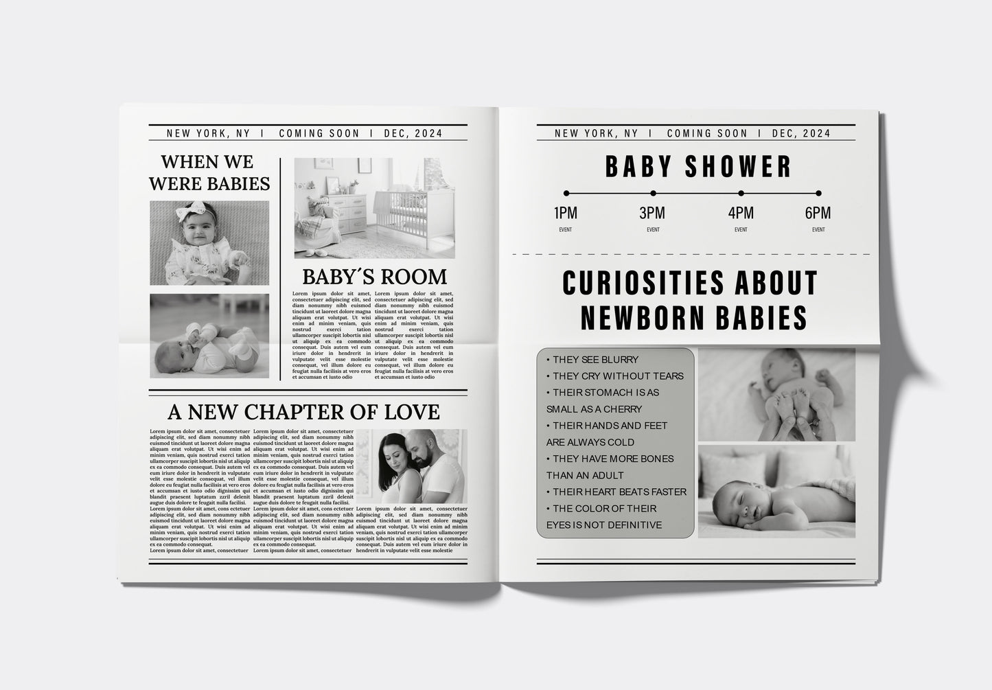 Newspaper Baby Shower