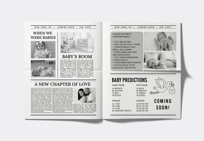 Newspaper Baby Announcement