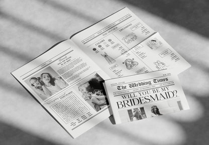 Bridesmaid Proposal Newspaper