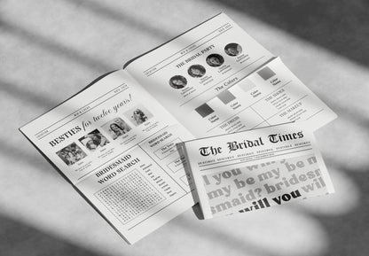 Bridesmaid Proposal Newspaper