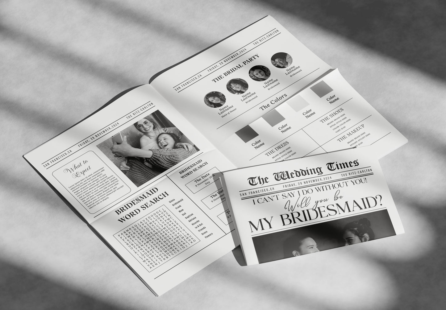Bridesmaid Proposal Newspaper