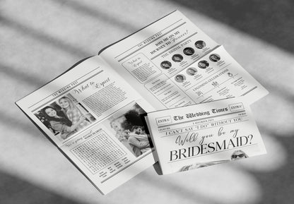 Bridesmaid Proposal Newspaper