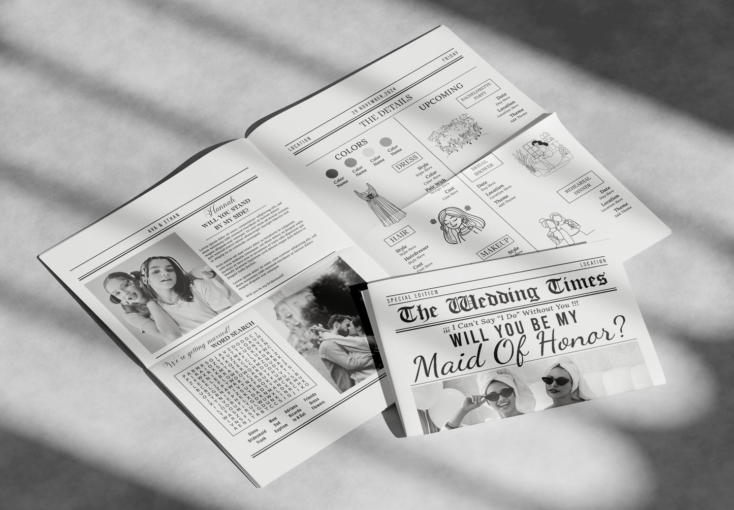 Bridesmaid Proposal Newspaper