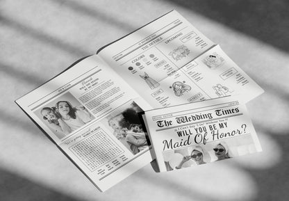 Bridesmaid Proposal Newspaper