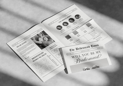 Bridesmaid Proposal Newspaper