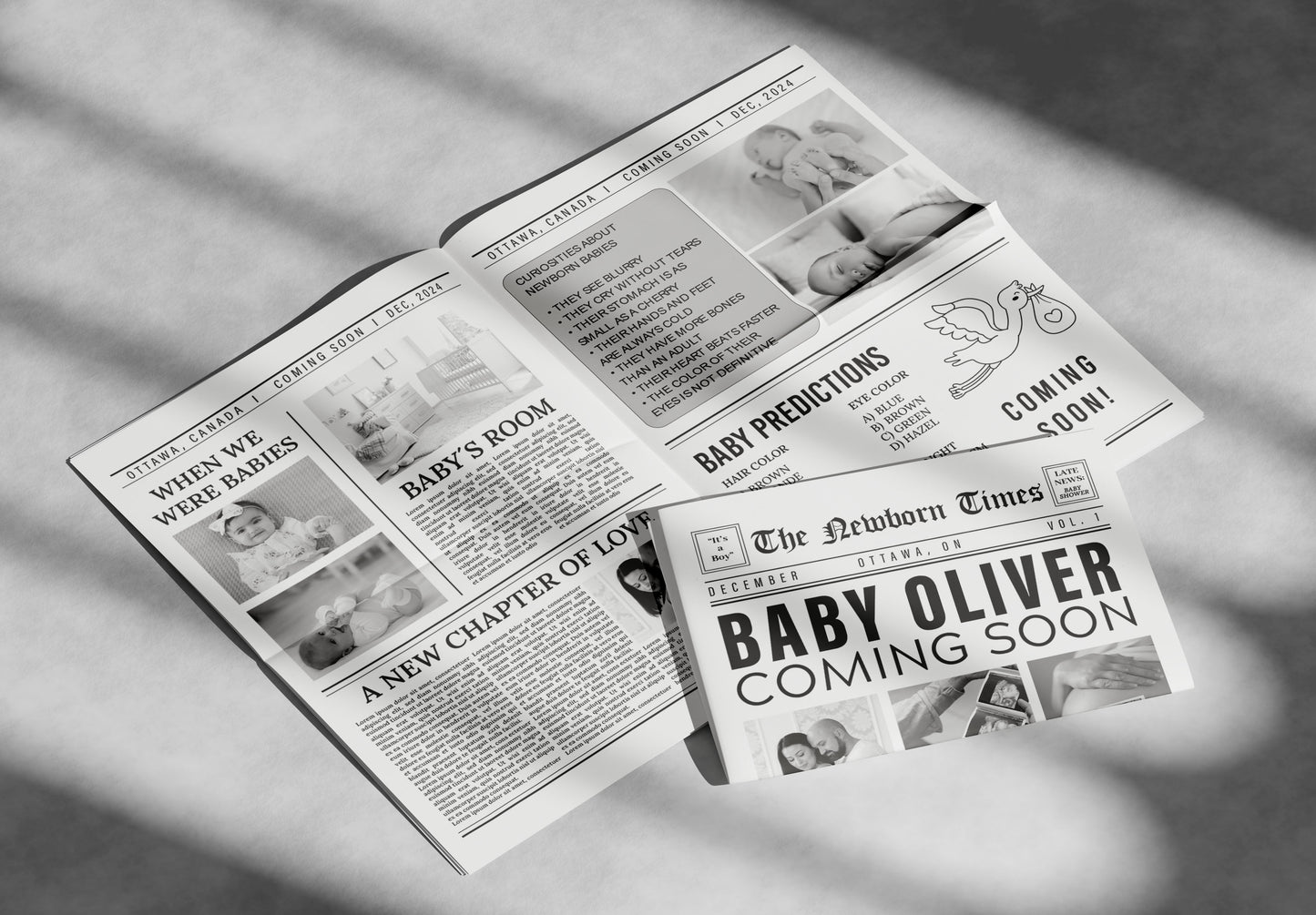 Newspaper Baby Shower