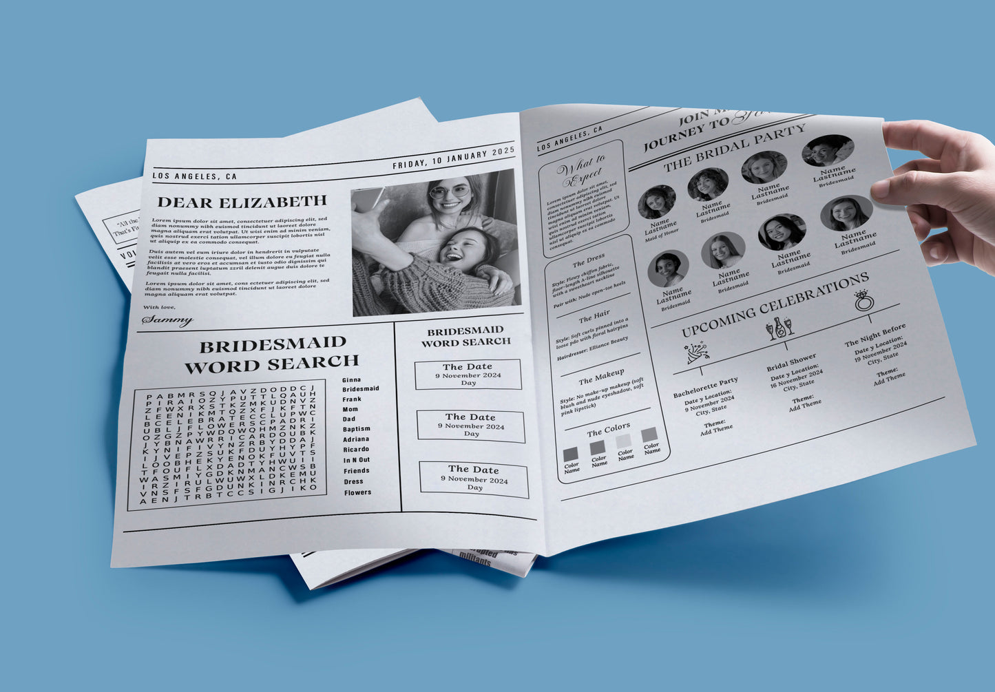 Bridesmaid Proposal Newspaper