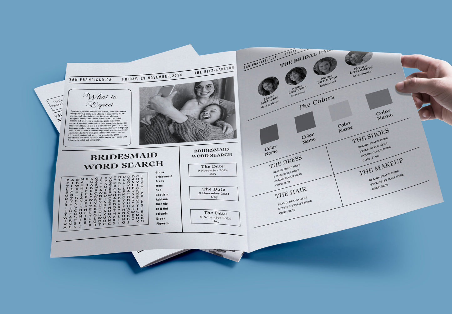 Bridesmaid Proposal Newspaper