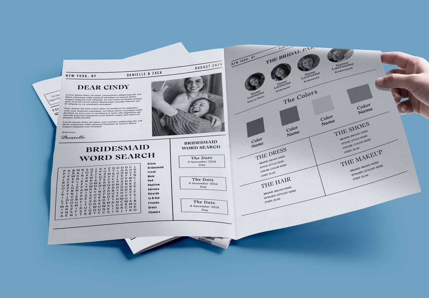 Bridesmaid Proposal Newspaper